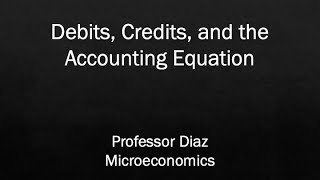 Debits Credits and the Accounting Equation [upl. by Thalia]