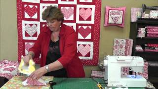 Quilting Valentines Hearts Using Charm Packs [upl. by Chessa]