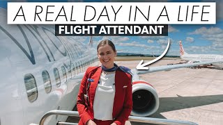 A quotREALquot Day In The Life Of A Flight Attendant [upl. by Aicekan824]