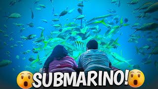 ENTRAMOS EM UM SUBMARINO COM UM SHOW DE PEIXES 😲 [upl. by Drucy]