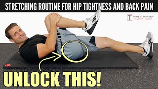 6 Minute Stretching Routine For Tight Hips and Low Back Pain [upl. by Attennhoj]