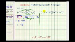 Ex Multiply Radical Conjugates  Square Roots [upl. by Birkle926]