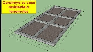 Como construir una casa de uno o dos pisos sismoresistente 1° parte Cimentaciones [upl. by Claudio]