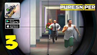 Pure Sniper Gun Shooter Games  Gameplay Walkthrough Part 3  Android iOS [upl. by Sinnej]