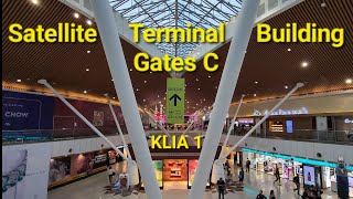 KLIA 1 Walking Tour of Satellite Terminal Kuala Lumpur International Airport Gates C [upl. by Euqinom60]