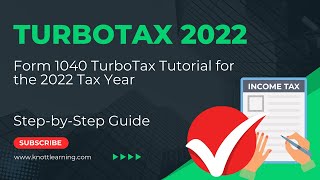 TurboTax 2022 Tutorial Form 1040  Basic StepbyStep Guide [upl. by Sansen]