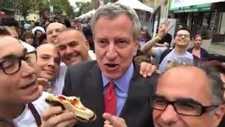 New York Gino Sorbillo e Bill de Blasio lanciano il 1° Pizza Festival [upl. by Eleynad]