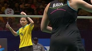 Tine Baun v Ratchanok Intanon WSF Yonex All England Open Champ2013 [upl. by Georg]