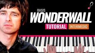 Como tocar quotWonderwallquotOasis  Piano tutorial y partitura [upl. by Lyrred]