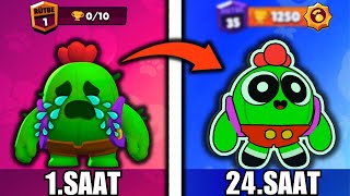 24 SAAT BOYUNCA SPİKE OYNADIM KAÇ KUPA KASTIM Brawl Stars [upl. by Anayd631]