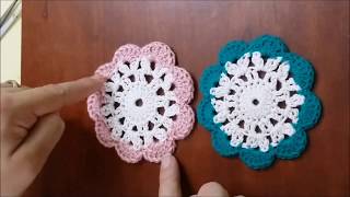 crochet napperon sous tasse pour les gauchers débutants [upl. by Bullen]