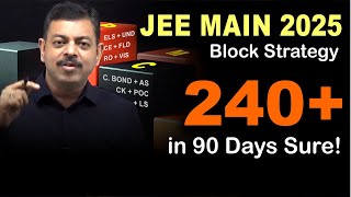 JEE Main 2025 Block Strategy  240 in 90 days  A Perfect Study Plan [upl. by Jeritah]