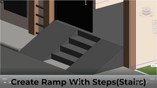 Create Ramp with StepsStairs in Revit Tutorial [upl. by Edecrem]