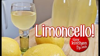 How to Make Homemade Limoncello Italian Lemon Liqueur  Tiny Kitchen Big Taste [upl. by Assilam]