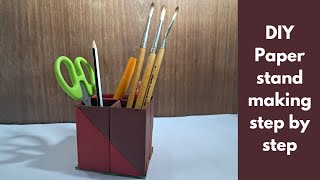 Easy paper pen holder  mini stationary at home  quick and easy DIY [upl. by Arni]