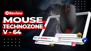 Techno Zone Gaming Mouse V64  مراجعة كاملة [upl. by Machutte]