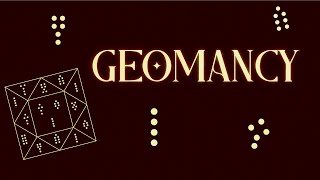 BASICS OF GEOMANCY ⚪⚪⚪⚪ Divination by Earth [upl. by Ymma]