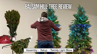 Balsam Hill Christmas Tree REVIEW  Assembly and Setup with Twinkly Light Show [upl. by Henghold501]