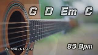 G Major 95 Bpm Acoustic Guitar Backing Track with Cajon [upl. by Range]