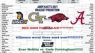 Bracketology 2021 March Madness  Our Andy Katz Picks [upl. by Gellman80]