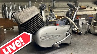 Zündapp 27825L0 3Gang Motor zerlegen LIVE Kradstream [upl. by Atoiganap933]