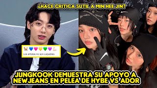 JUNGKOOK DEMUESTRA SU APOYO A NEWJEANS CON PUBLICACION EN INSTAGRAM  ¿CRITICA SUTIL A MIN HEE JIN [upl. by Anera]