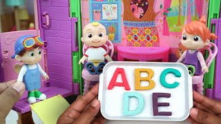 Coco Melon Toy Learning  ABC Learning with ABC Cookies  Pretend Play in Toy Kitchen [upl. by Eirahs]