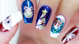 WEIHNACHTSNÄGEL🎄6 IDEEN🎅🏼 EASY CHRISTMAS NAIL ART🌟 NAGELDESIGN WEIHNACHTEN UÑAS NAVIDEÑAS [upl. by Ace]