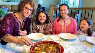 Cooking MOROCCAN TAGINE KEFTA for My AMERICAN Family Morocco in Americaالمغرب Maroc [upl. by Yovonnda]