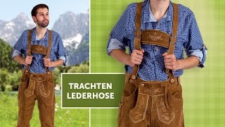 Trachten Lederhose mit Hosenträgern [upl. by Nalek249]