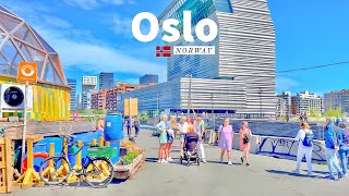 Oslo Norway 🇳🇴  Summer Walk  4K60fps HDR  Walking Tour [upl. by Afatsom]