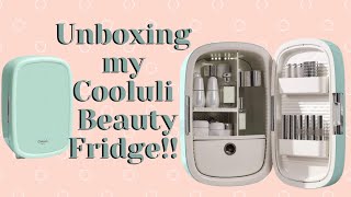 UNBOXING amp SETTING UP  Cooluli Mini Fridge  Mint Green 12 liter Skincare Fridge [upl. by Lehcear]