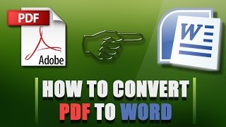 How To Convert PDF File To Word Document Online  Without Any Software  2015 [upl. by Egroeg]