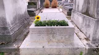 Tombe d’Yves MOUROUSI cimetière du Montparnasse Paris [upl. by Atoel]