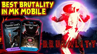 MK Mobile Raiden Brutality is AMAZING Best Brutality in MK Mobile [upl. by Genny]