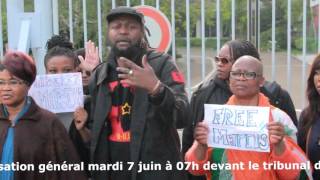 Mobilisation pour libérer Marcus de son arrestation arbitraire mardi 7 juin 2016 [upl. by Avahc]