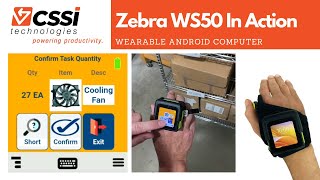 Boosting Warehouse Productivity with the Wearable Zebra WS50 Mobile Computer [upl. by Sirc335]