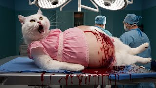 Story Cat giving birth cute ai catlover catvideos cutecat aiimages trending [upl. by Ranita]