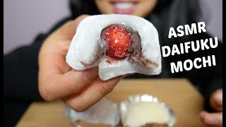 ASMR Daifuku Mochi Strawberry  Mango SOFT EATING SOUNDS NO TALKING  SASASMR [upl. by Kjersti]