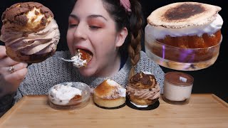 ASMR Baba Au Rum  Lemon Tart  ParisBrest  Tiramisu  Mukbang [upl. by Cirdek]