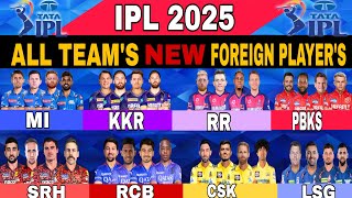 IPL 2025 All Teams Foreign Players List  ipl2025 [upl. by Mazurek]