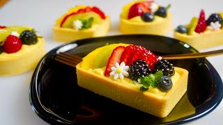 Fruit Tart  Fresh Fruits combined in Creamy Custard nestled in a Crispy Tart Shell [upl. by Stinson192]