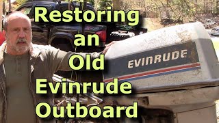 83 Evinrude 90 HP Restoration Will it Run  Part 1 Lubricating the Engine [upl. by Asum]