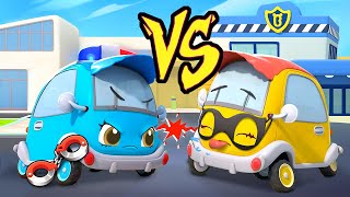 Police Chase  Police Car and Thief Song  Nursery Rhymes amp Kids Songs  BabyBus  Cars World [upl. by Enialb]