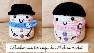 Bonhomme de neige crochet tout mignon pas a pas [upl. by Glaab]