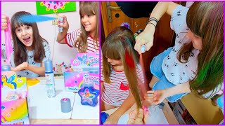 Slime e capelli arcobaleno per Alyssa e Azzurra 🦄Con gli Unicorn magic potion [upl. by Lirrehs]