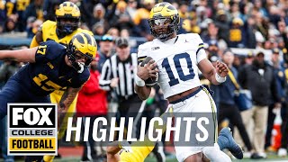 Michigan Wolverines Spring football game Highlights  FOX College Football [upl. by Aneala]