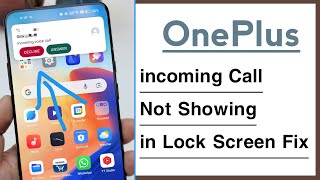 OnePlus Phone incoming Call Not Showing in Lock Screen Problem Solve [upl. by Garibull1]