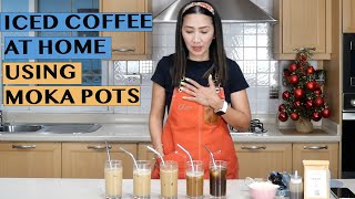 HOW TO MAKE ICED COFFEE AT HOME USING MOKA POTS [upl. by Ecadnak]