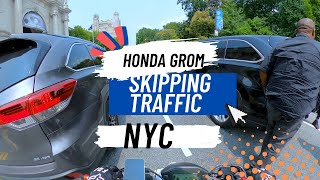 Skipping Traffic Honda Grom NYC  Pure Sound [upl. by Annot]